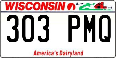 WI license plate 303PMQ