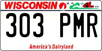 WI license plate 303PMR