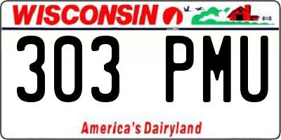 WI license plate 303PMU