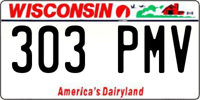 WI license plate 303PMV