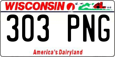 WI license plate 303PNG