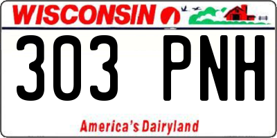 WI license plate 303PNH
