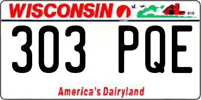 WI license plate 303PQE
