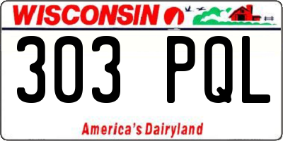 WI license plate 303PQL