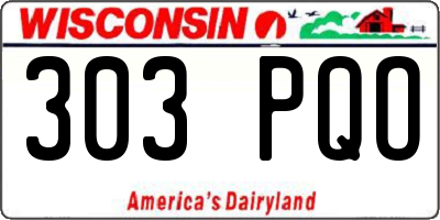 WI license plate 303PQO