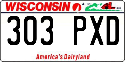 WI license plate 303PXD