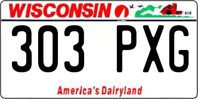 WI license plate 303PXG