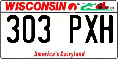 WI license plate 303PXH
