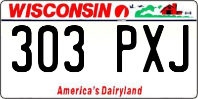 WI license plate 303PXJ