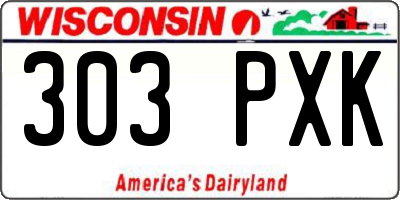 WI license plate 303PXK