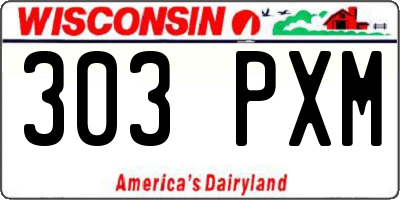 WI license plate 303PXM