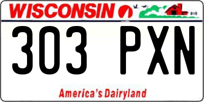 WI license plate 303PXN