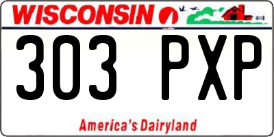 WI license plate 303PXP