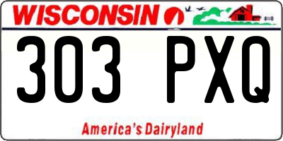WI license plate 303PXQ
