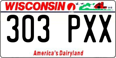 WI license plate 303PXX