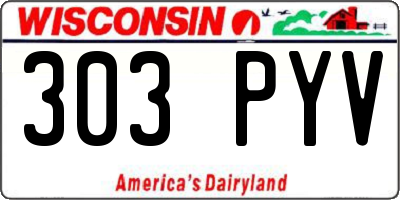 WI license plate 303PYV
