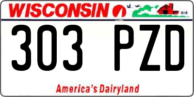 WI license plate 303PZD