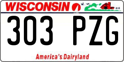 WI license plate 303PZG
