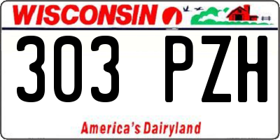 WI license plate 303PZH