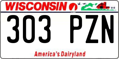 WI license plate 303PZN
