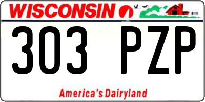 WI license plate 303PZP