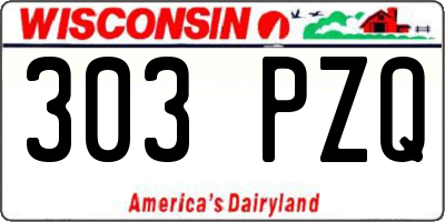 WI license plate 303PZQ