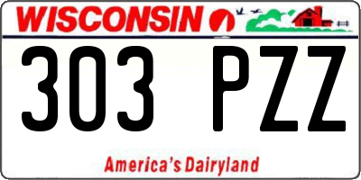 WI license plate 303PZZ