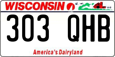 WI license plate 303QHB