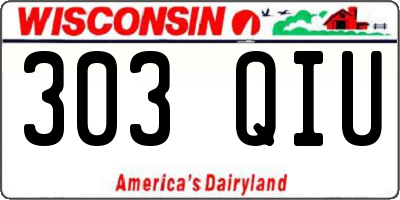 WI license plate 303QIU