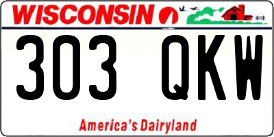 WI license plate 303QKW