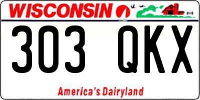 WI license plate 303QKX