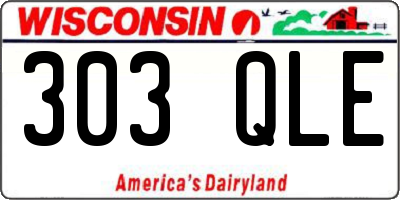 WI license plate 303QLE