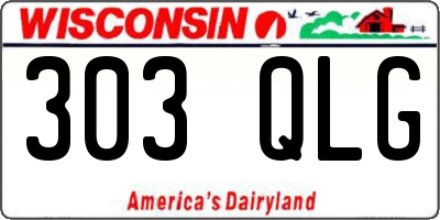 WI license plate 303QLG