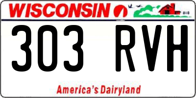 WI license plate 303RVH