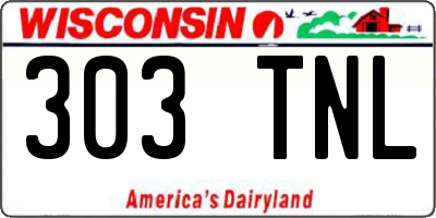 WI license plate 303TNL