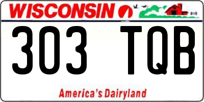 WI license plate 303TQB