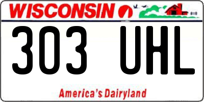 WI license plate 303UHL