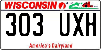WI license plate 303UXH