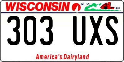 WI license plate 303UXS