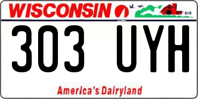WI license plate 303UYH