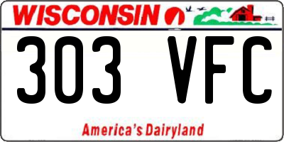 WI license plate 303VFC