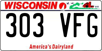 WI license plate 303VFG