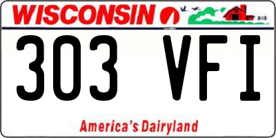 WI license plate 303VFI