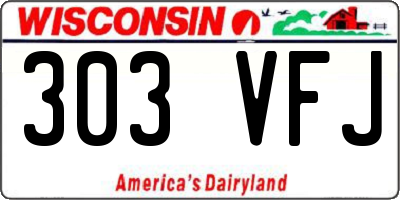 WI license plate 303VFJ