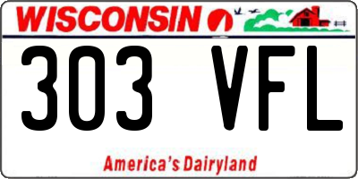 WI license plate 303VFL