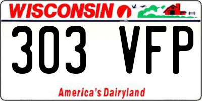 WI license plate 303VFP