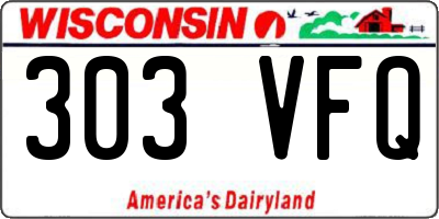 WI license plate 303VFQ