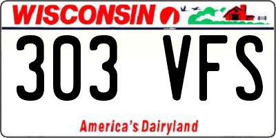 WI license plate 303VFS