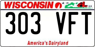 WI license plate 303VFT