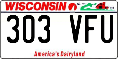WI license plate 303VFU
